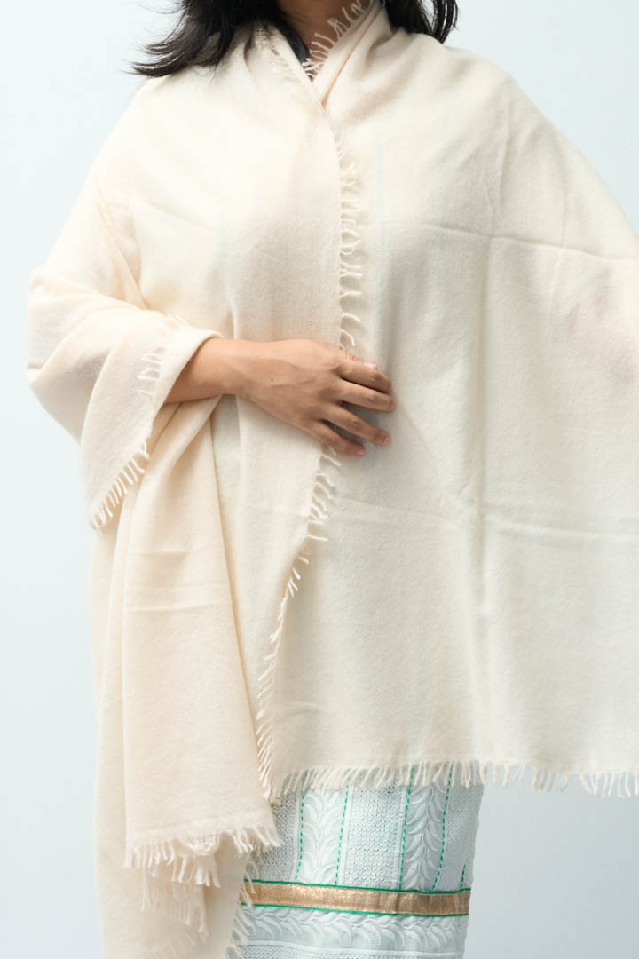 Thumbnail for Pure Cashmere shawl- Soft Pearl 